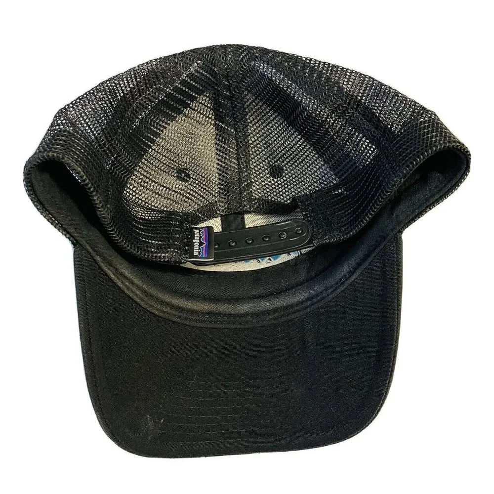 Patagonia Spellout Logo Trucker Hat Cap Snapback Black
